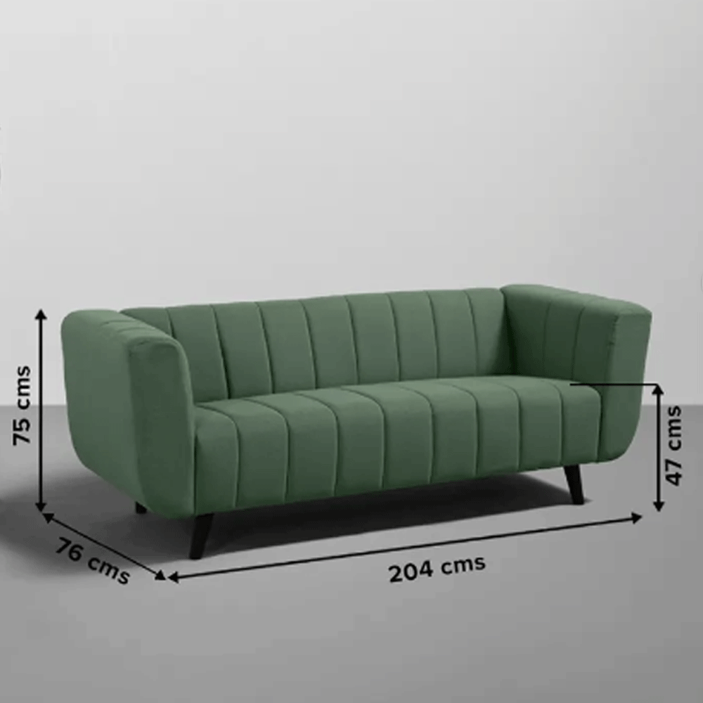 63659 DUROFLEX SOFA KIKI 3SEATER GREEN