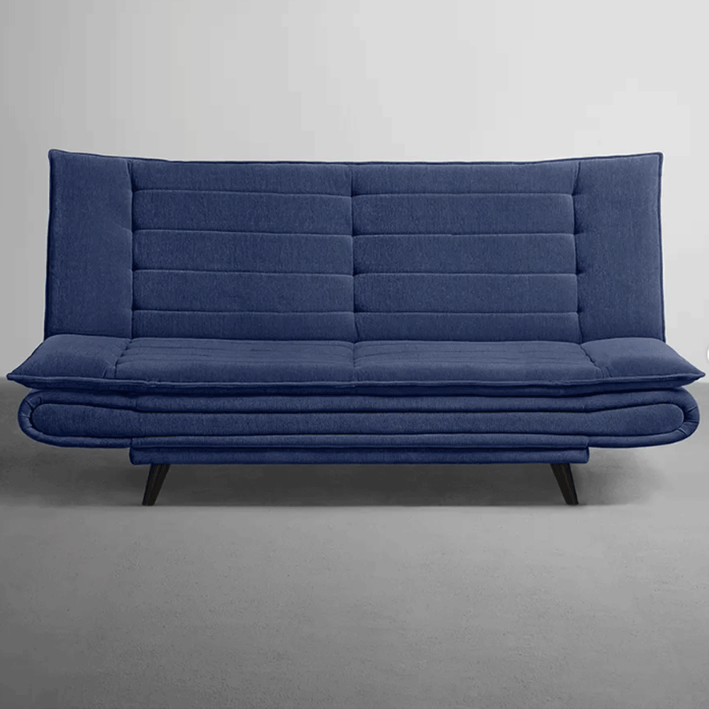 63658 DUROFLEX SOFABED FOLDABLE 3SEATER SOFA CUM BED,(FABRIC, INK BLUE)