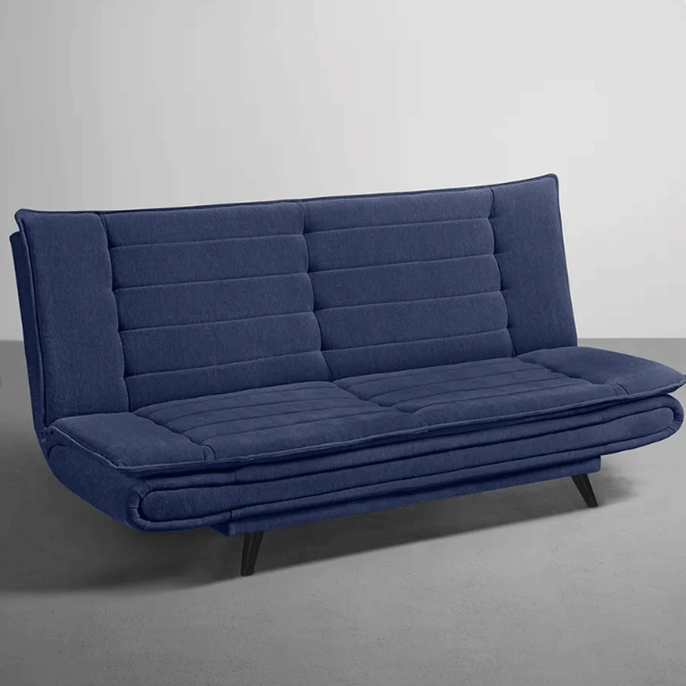 63658 DUROFLEX SOFABED FOLDABLE 3SEATER SOFA CUM BED,(FABRIC, INK BLUE)