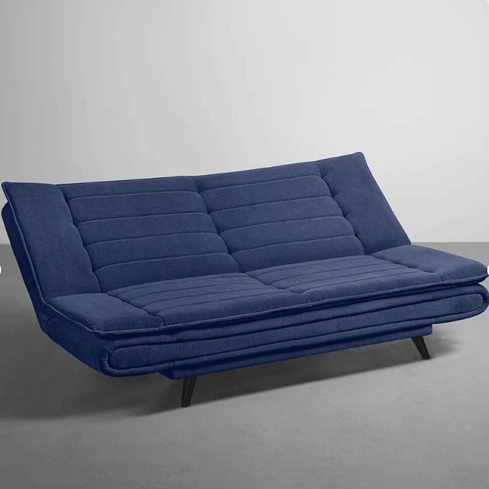 63658 DUROFLEX SOFABED FOLDABLE 3SEATER SOFA CUM BED,(FABRIC, INK BLUE)