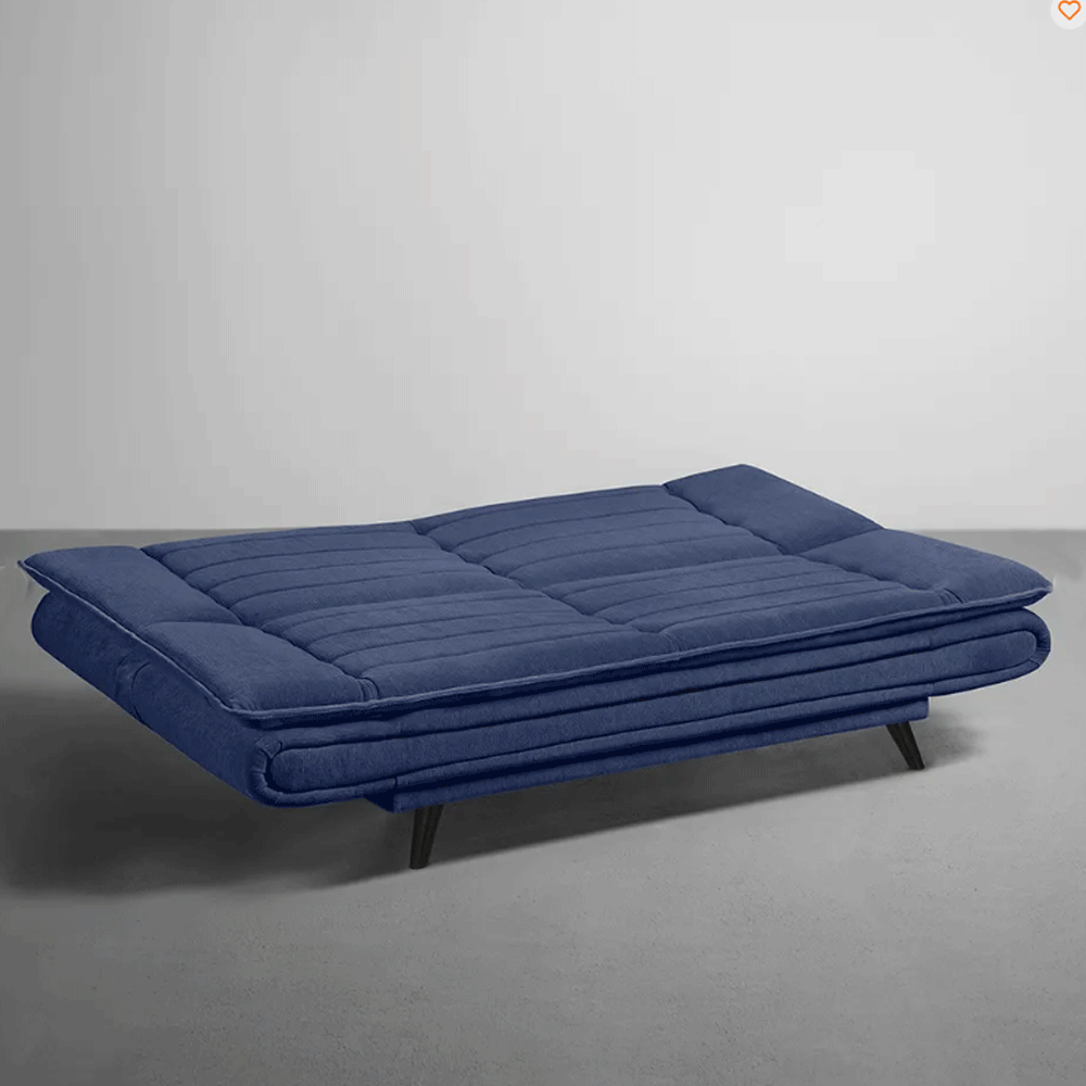 63658 DUROFLEX SOFABED FOLDABLE 3SEATER SOFA CUM BED,(FABRIC, INK BLUE)