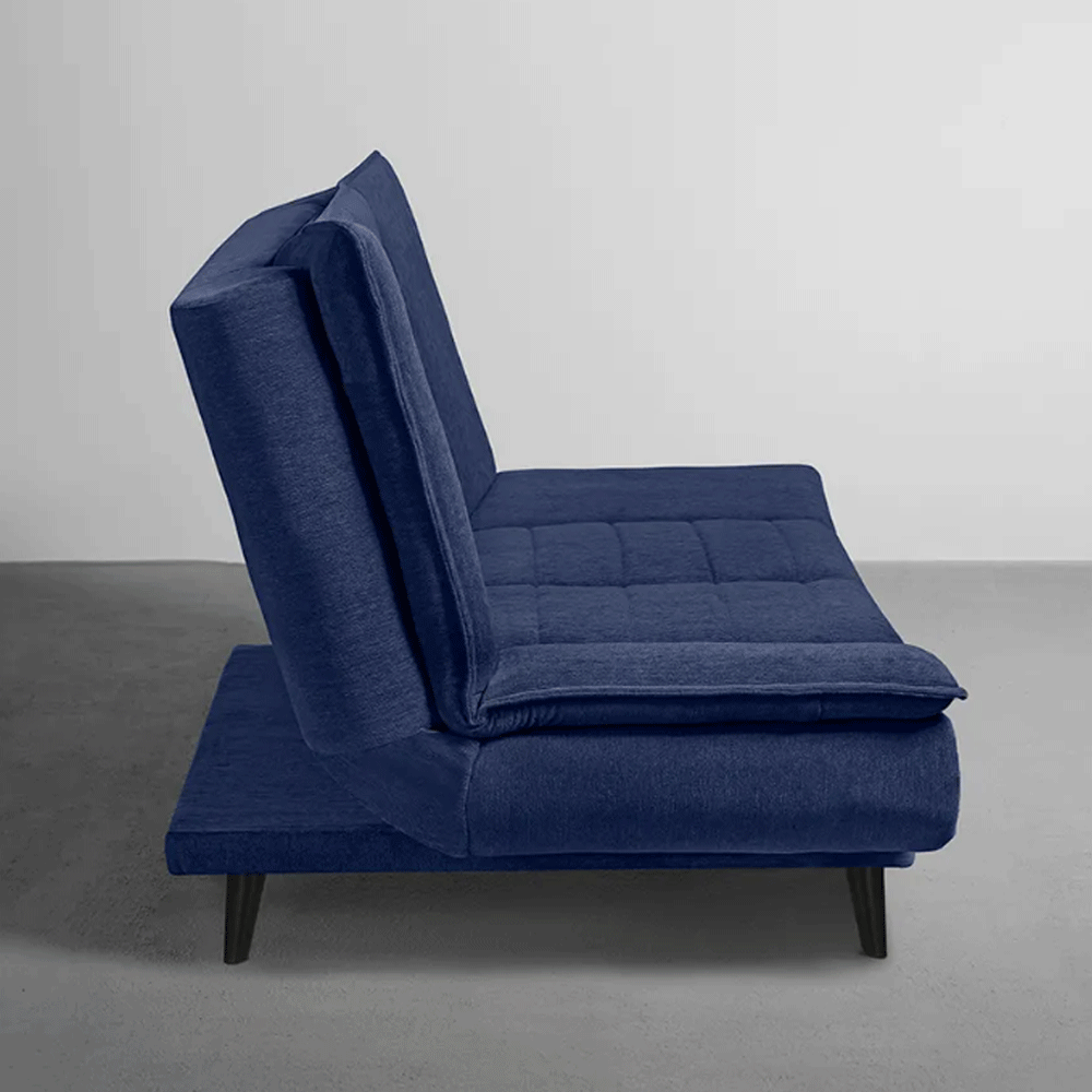 63658 DUROFLEX SOFABED FOLDABLE 3SEATER SOFA CUM BED,(FABRIC, INK BLUE)