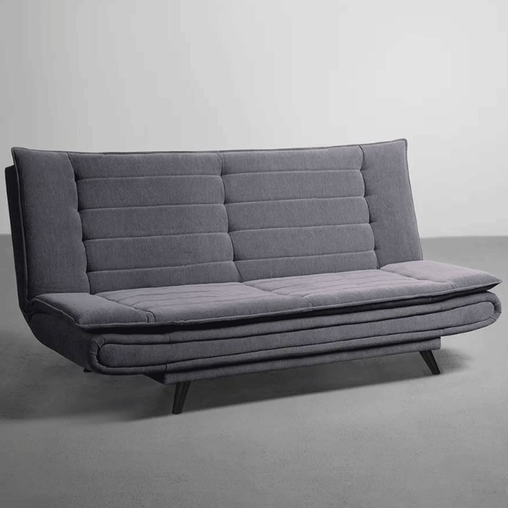 63657 SOFABED TWO - FOLDABLE 3 SEATER SOFA CUM BED, (FABRIC, ASH GREY)