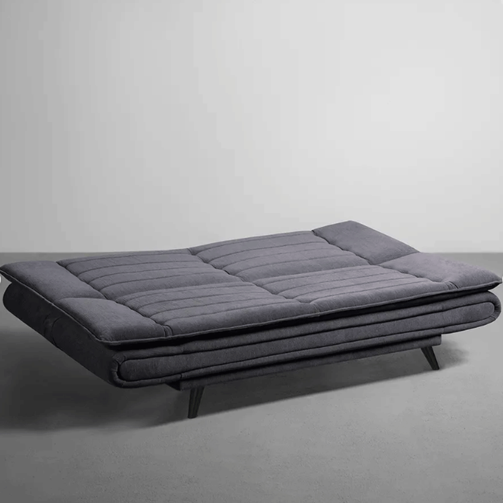 63657 SOFABED TWO - FOLDABLE 3 SEATER SOFA CUM BED, (FABRIC, ASH GREY)