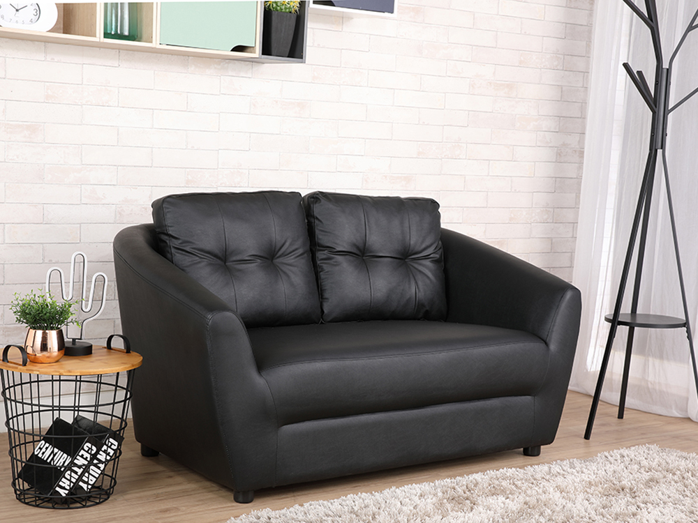 40270 H-MAX PVC 2/S SOFA BK       