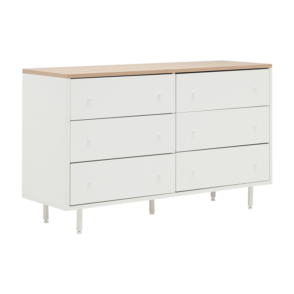 45426 MINIMAL CHEST OF 6 DRAWERS 120 CM. WT/LW	 