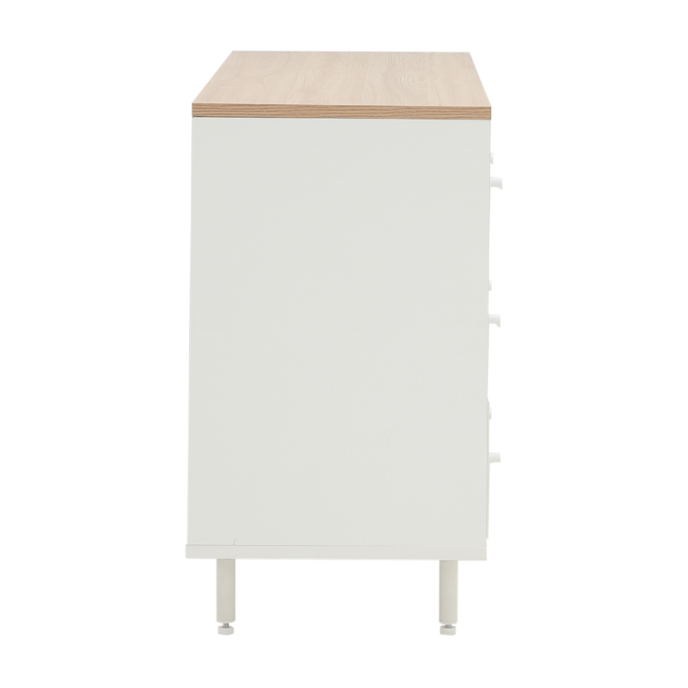 45426 MINIMAL CHEST OF 6 DRAWERS 120 CM. WT/LW	 