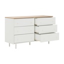 45426 MINIMAL CHEST OF 6 DRAWERS 120 CM. WT/LW	 
