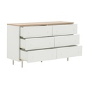 45426 MINIMAL CHEST OF 6 DRAWERS 120 CM. WT/LW	 