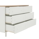 45426 MINIMAL CHEST OF 6 DRAWERS 120 CM. WT/LW	 