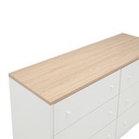 45426 MINIMAL CHEST OF 6 DRAWERS 120 CM. WT/LW	 