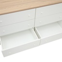 45426 MINIMAL CHEST OF 6 DRAWERS 120 CM. WT/LW	 
