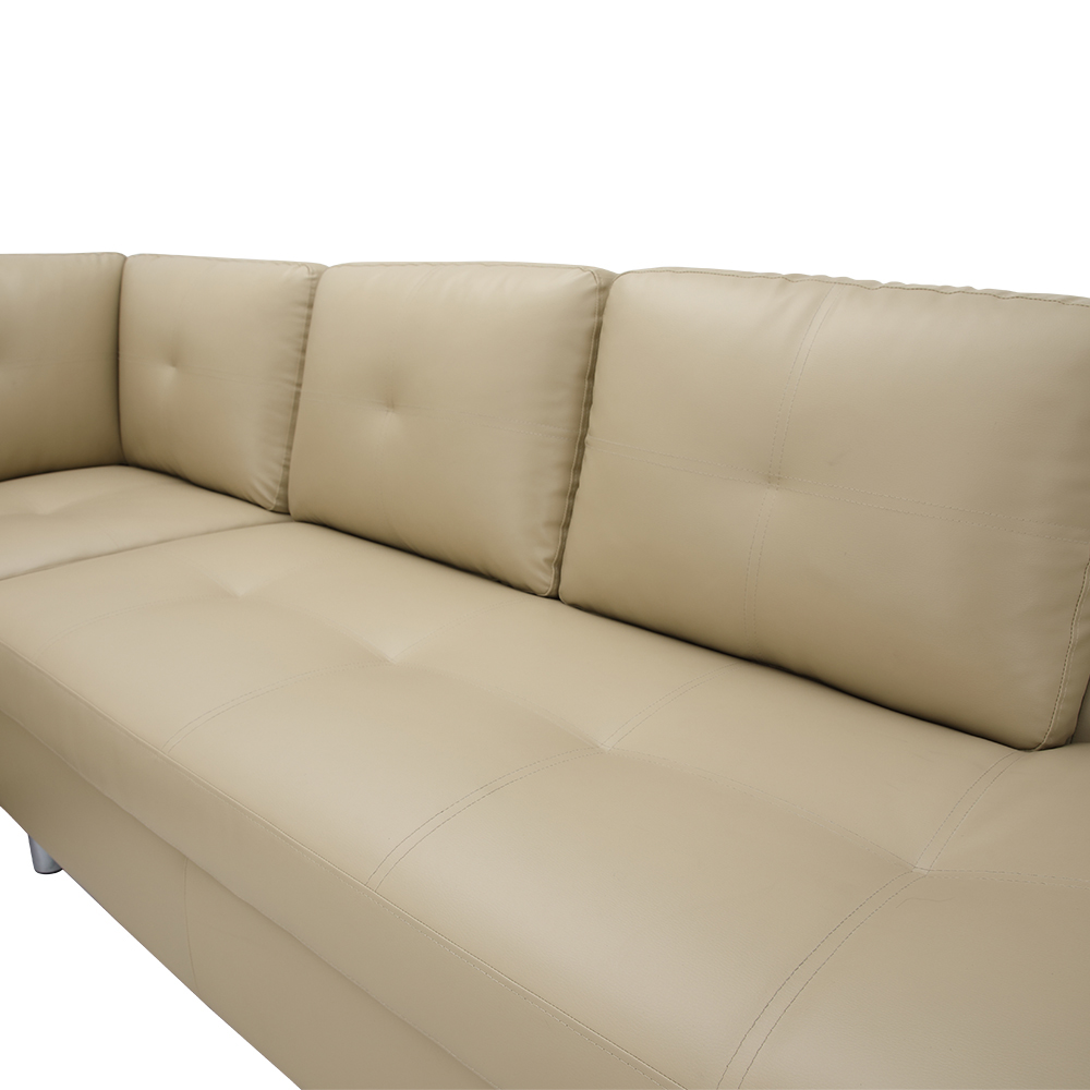 45427 OVIRA/L  PVC CORNER SOFA/R CR            