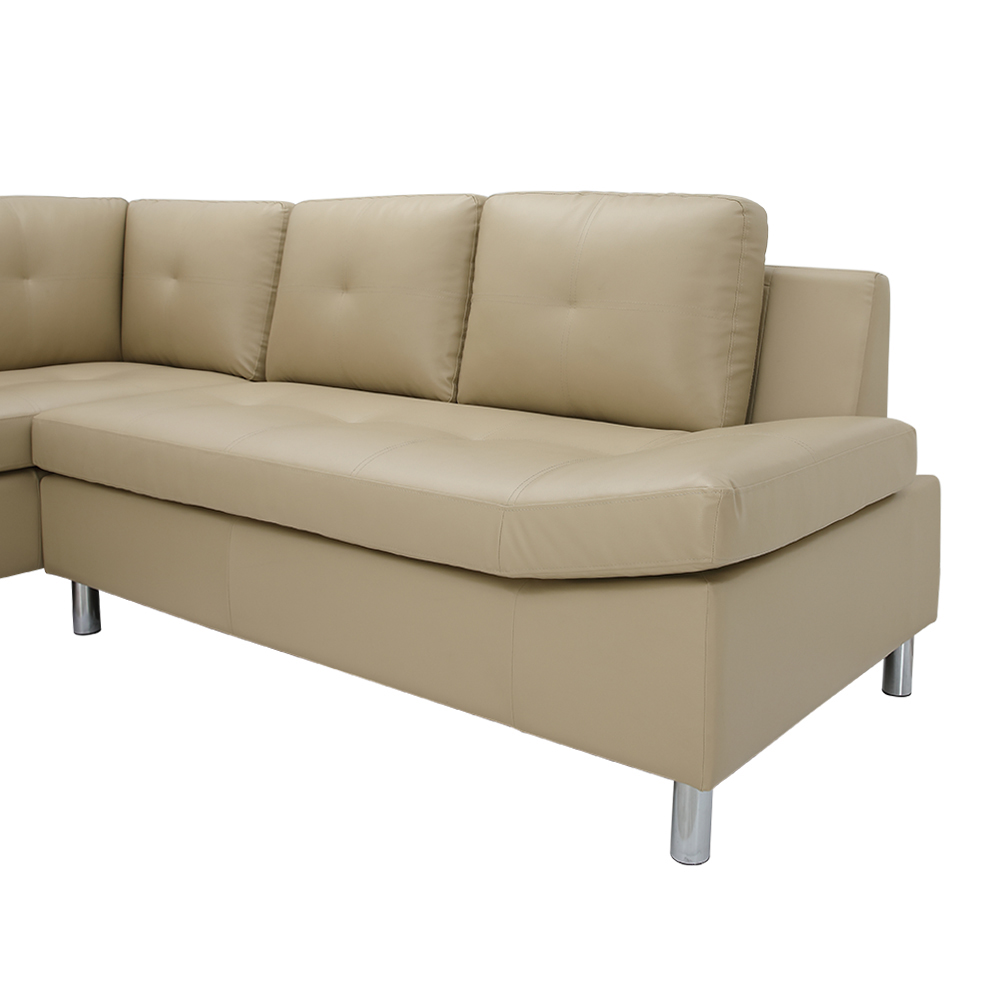 45427 OVIRA/L  PVC CORNER SOFA/R CR            
