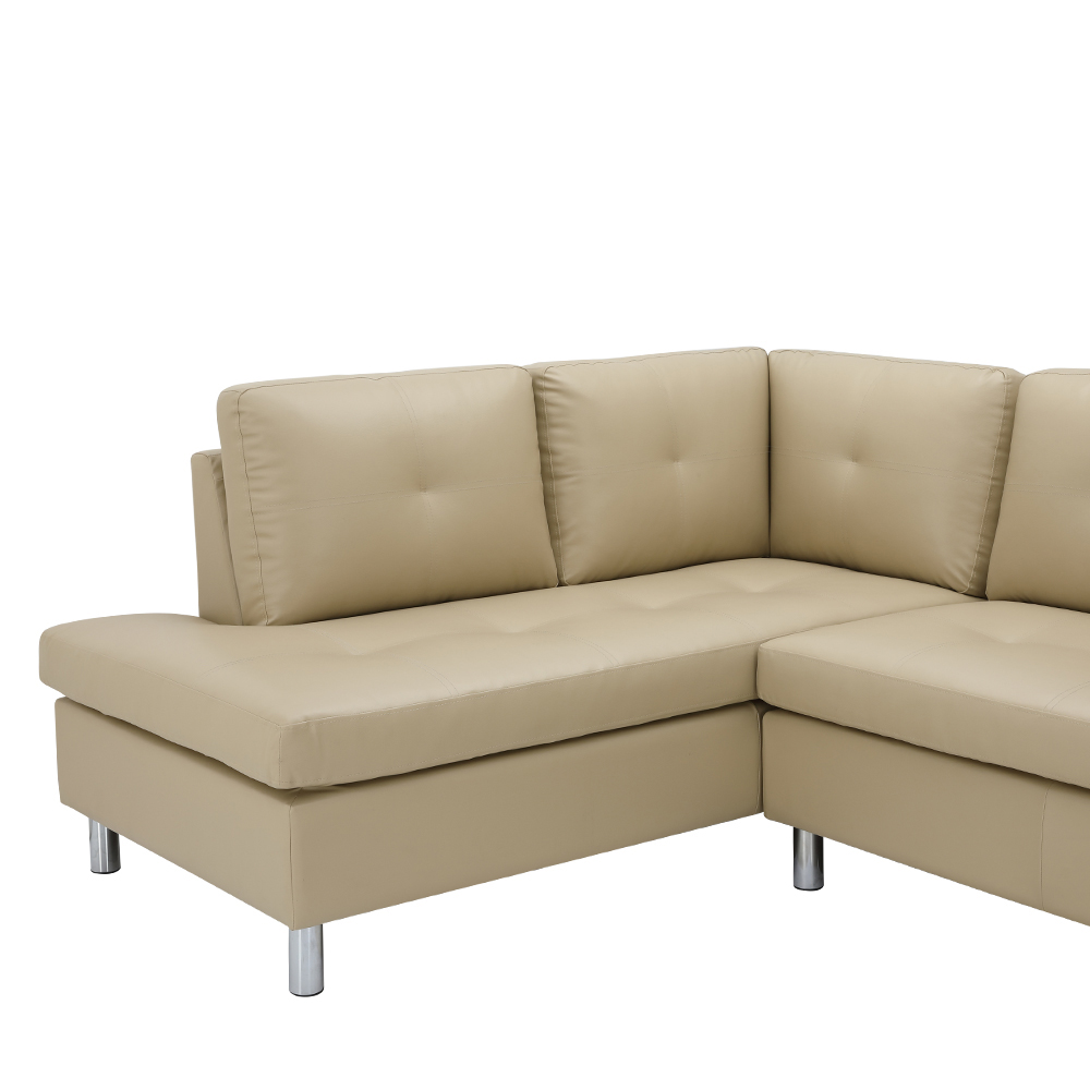 45427 OVIRA/L  PVC CORNER SOFA/R CR            