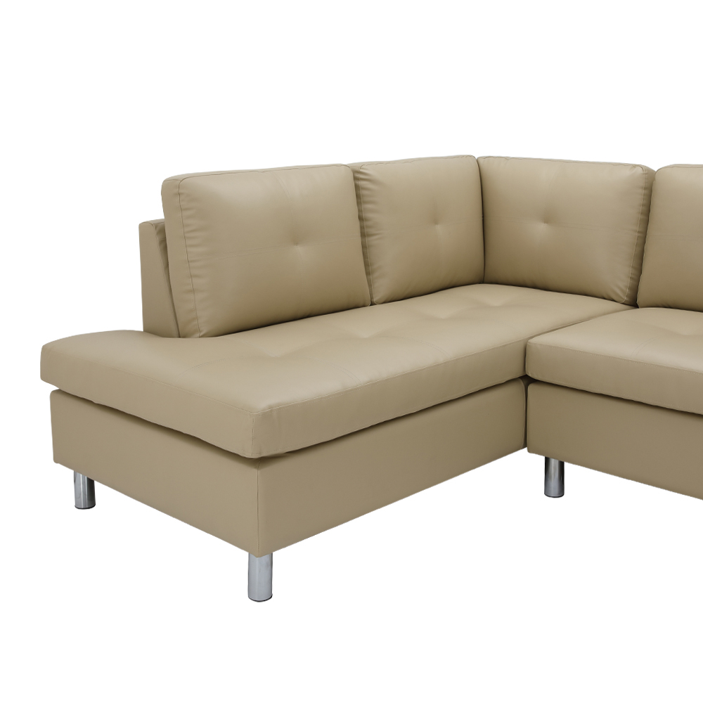 45427 OVIRA/L  PVC CORNER SOFA/R CR            