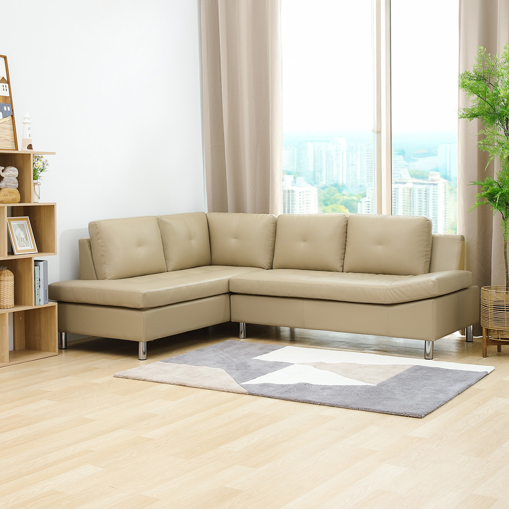 45427 OVIRA/L  PVC CORNER SOFA/R CR            