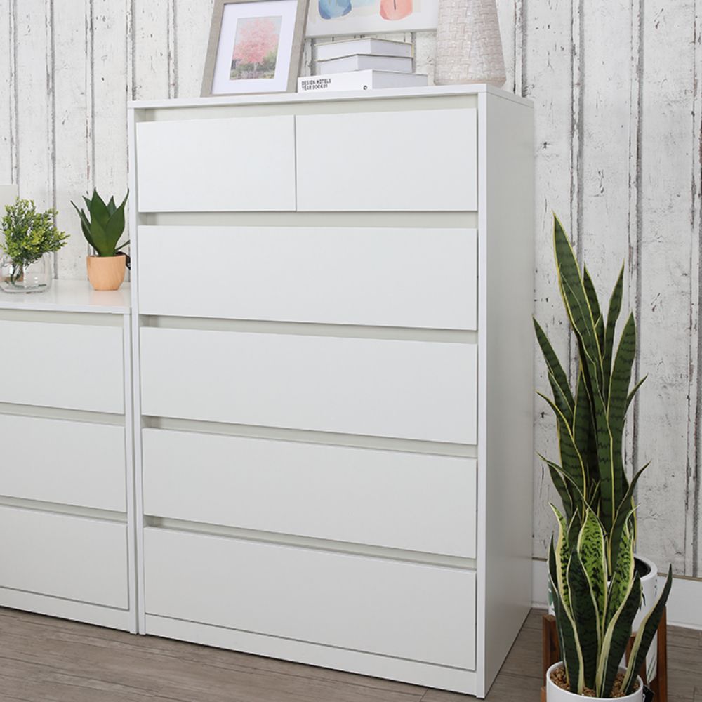 66520 MOLLY/P CHEST 6 DRAWERS WT