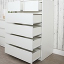 66520 MOLLY/P CHEST 6 DRAWERS WT