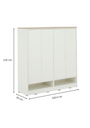 66549 PEZZO/N SHOE CABINET4DR. 116CM WT/LO15      