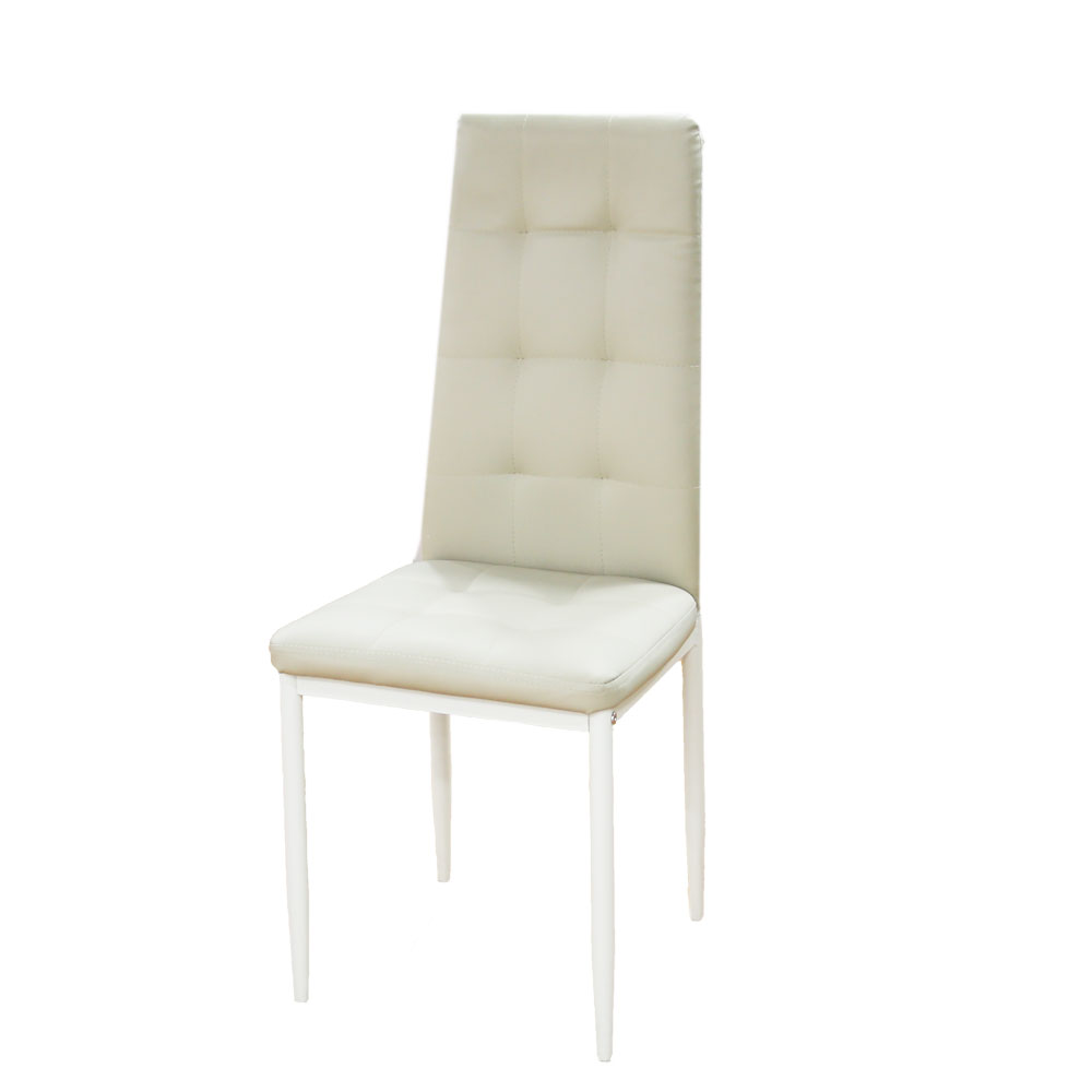 39651 SANDER DINING CHAIR DC-303 TORTORA PU + WHITE LEG
