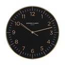 45429 TIMETOGO WALL CLOCK 12" BK/LW    