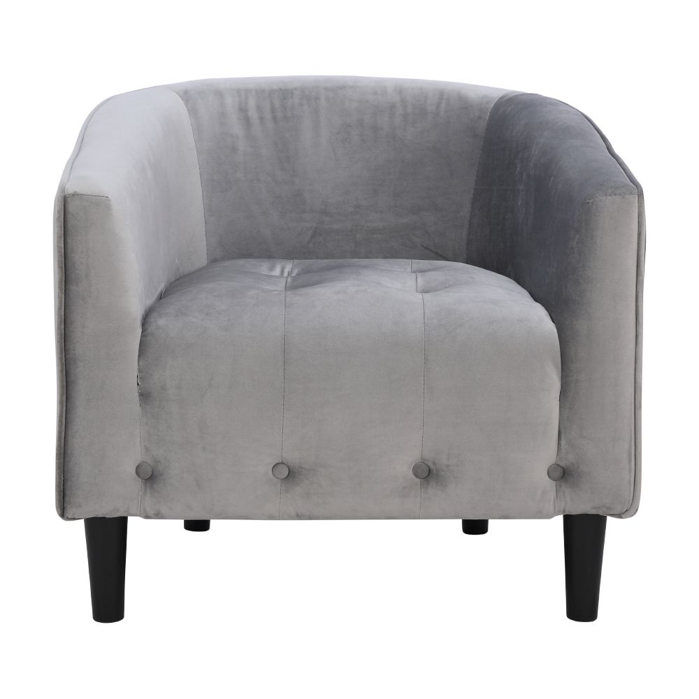 45442 TEDDY FABRIC ARMCHAIR GY     