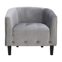 45442 TEDDY FABRIC ARMCHAIR GY     