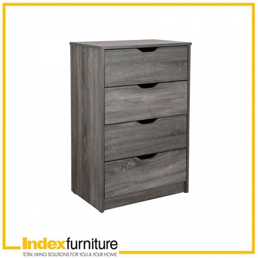 [42502] 42502 TIANA CHEST 4 DRAWERS GY 59X39X89CM