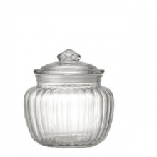 KAPPROCK JAR WITH LID, CLEAR GLASS