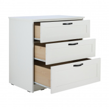 ROME CHEST OF 3 DRAWERS - WHITE