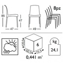 33268 OLA STACK ARM CHAIR ART:2120 WITH ALUMINIUM LEG DARK ANTHRACITE GREY SCAB