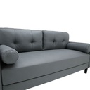 66541 RAFFY FABRIC SOFA 3/S GY 