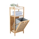 61114 ELVIDA STORAGE SHELF+HAMPER NT          