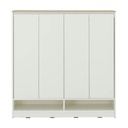 66549 PEZZO/N SHOE CABINET4DR. 116CM WT/LO15      