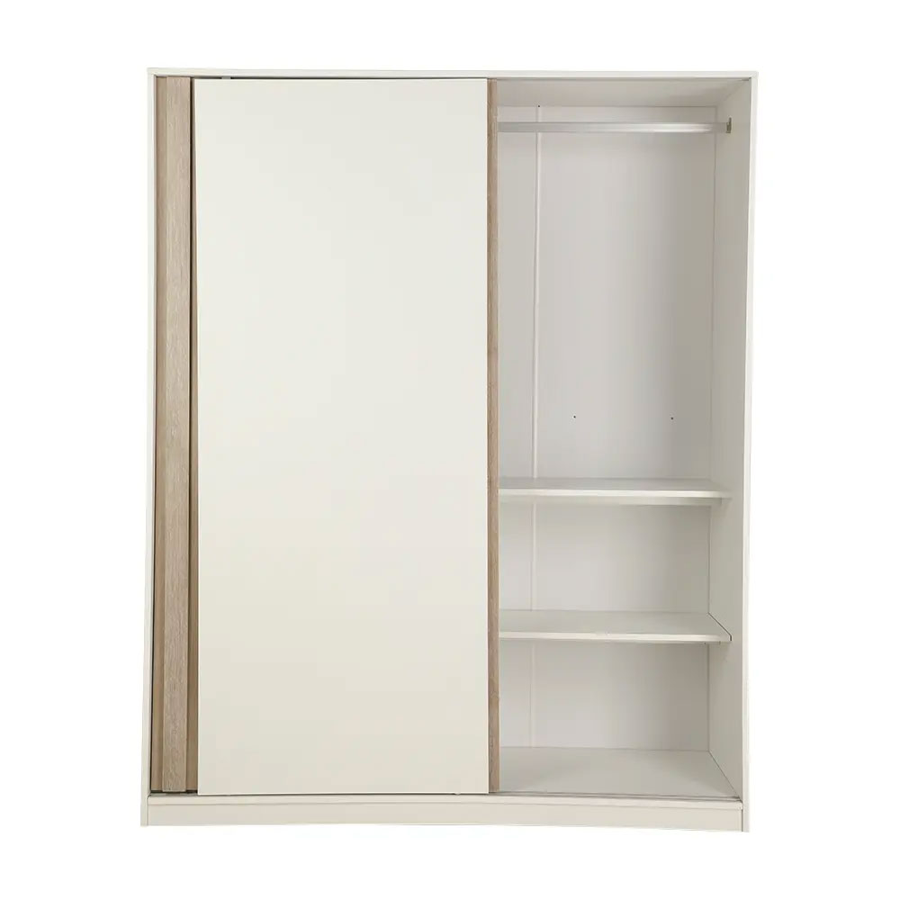 66555 VAVA-P SLIDING WARDROBE 160CM WT/NT