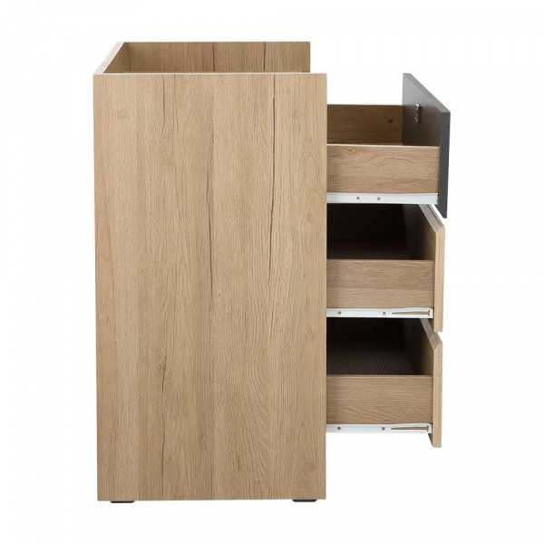 42487 MERINDA CHEST 3 DRAWERS NT/DGY 60X39X73.7CM