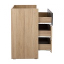 42487 MERINDA CHEST 3 DRAWERS NT/DGY 60X39X73.7CM