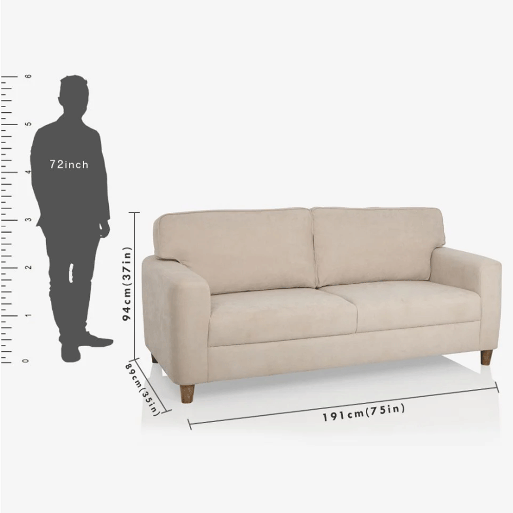 17712 DUROFLEX SOFA UTOPIA 3SEATER BEIGE