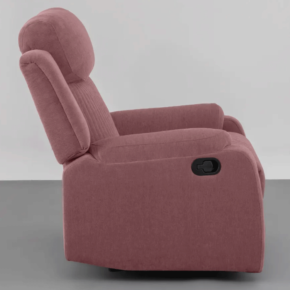 63664 DUROFLEX RECLINER RX6 - SINGLE SEATER FABRIC RECLINER (LILLY PINK)
