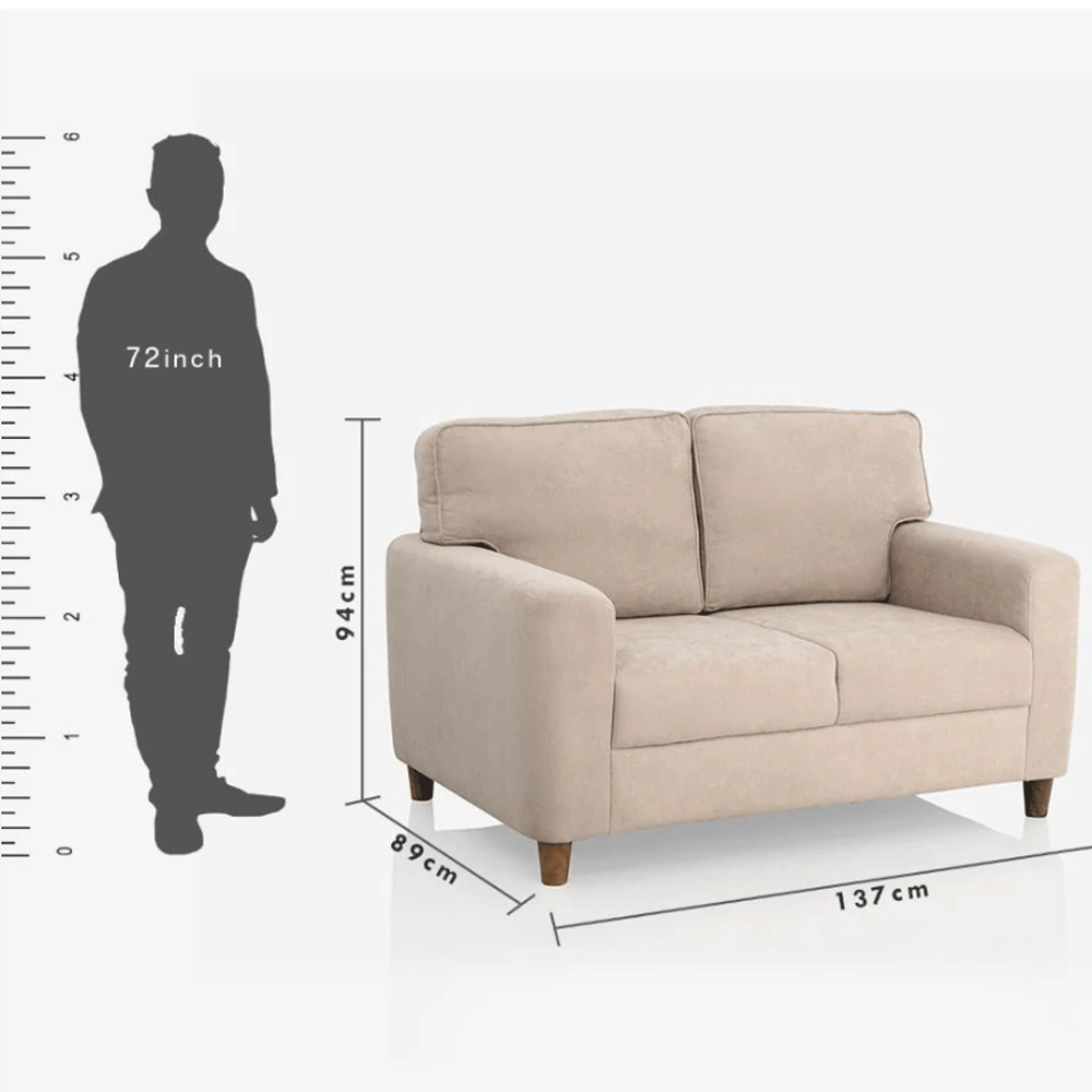 17708 DUROFLEX SOFA UTOPIA 2SEATER BEIGE