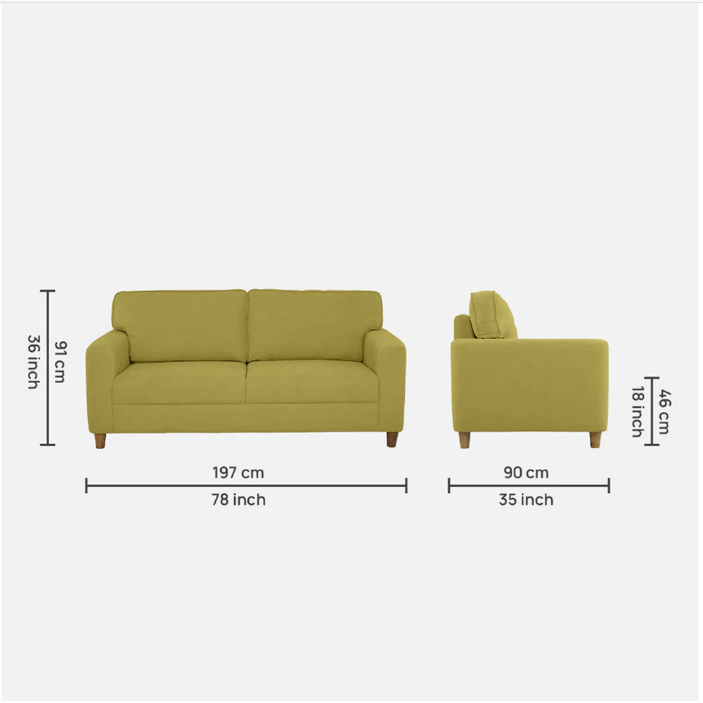 17713 DUROFLEX SOFA UTOPIA 3SEATER GREEN