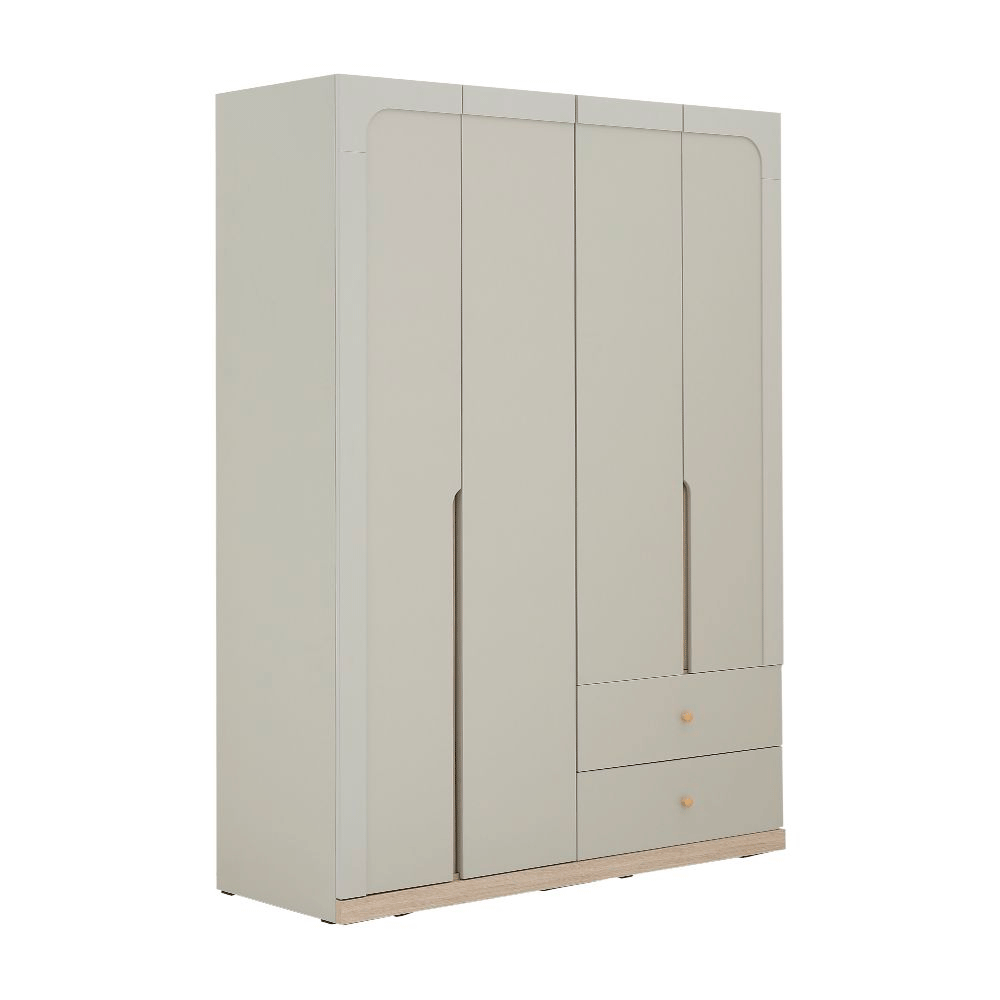 66567 MELBOURNE 4 DR WARDROBE SS/LO15 PB WITH FOIL FINISHED 