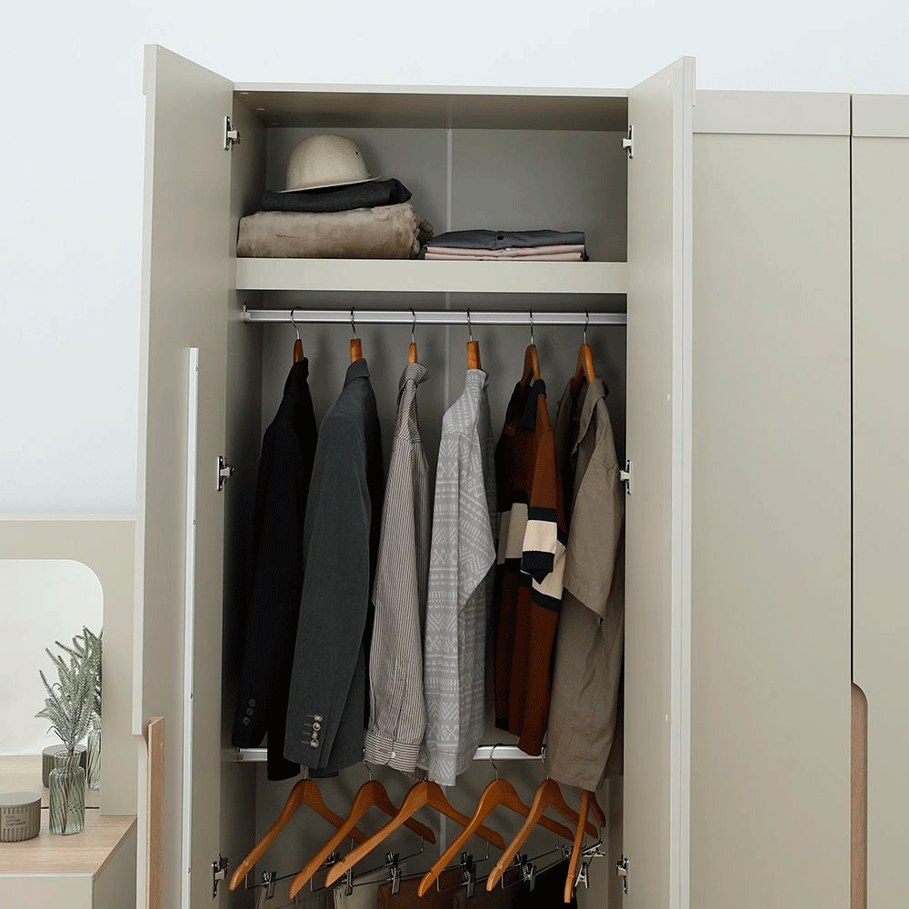 66567 MELBOURNE 4 DR WARDROBE SS/LO15 PB WITH FOIL FINISHED 