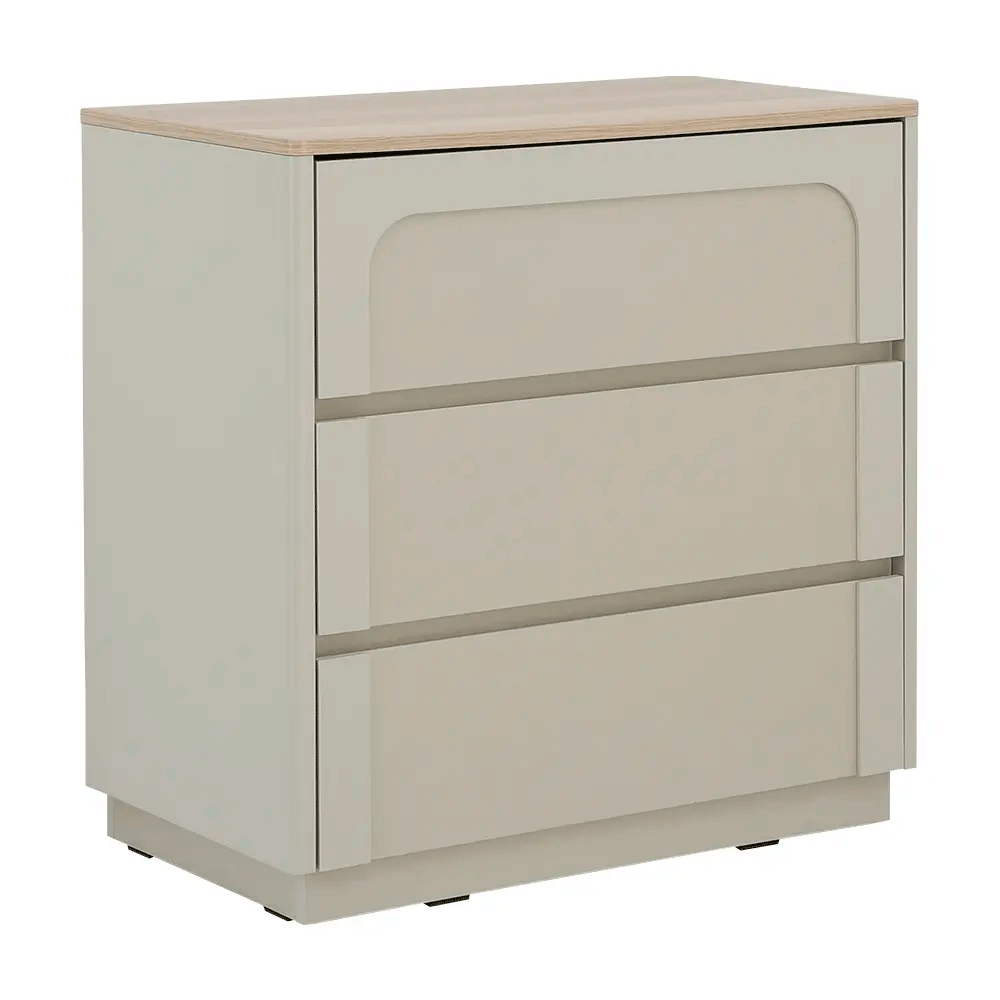 66569 MELBOURNE CHEST OF 3DRAWERS SS/LO15 PB WITH FOIL FINISHED 
