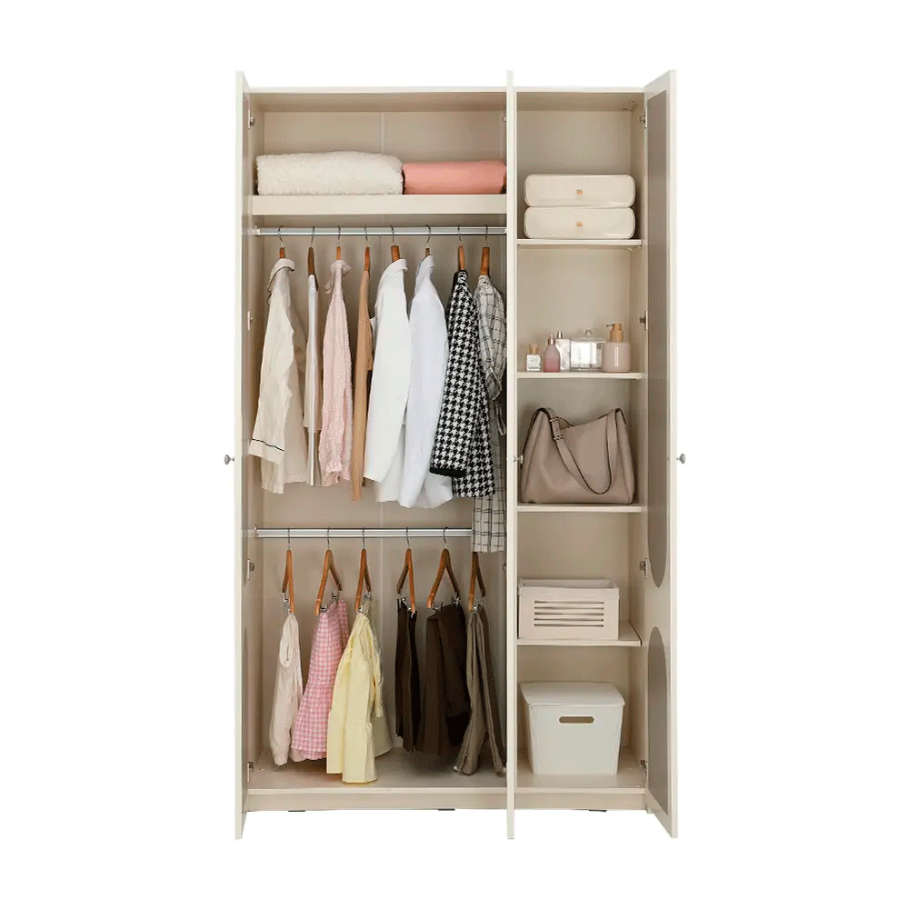 66572 FLORENCE 3 DR WARDROBE IV/FBW PB WITH FOIL FINISHED 