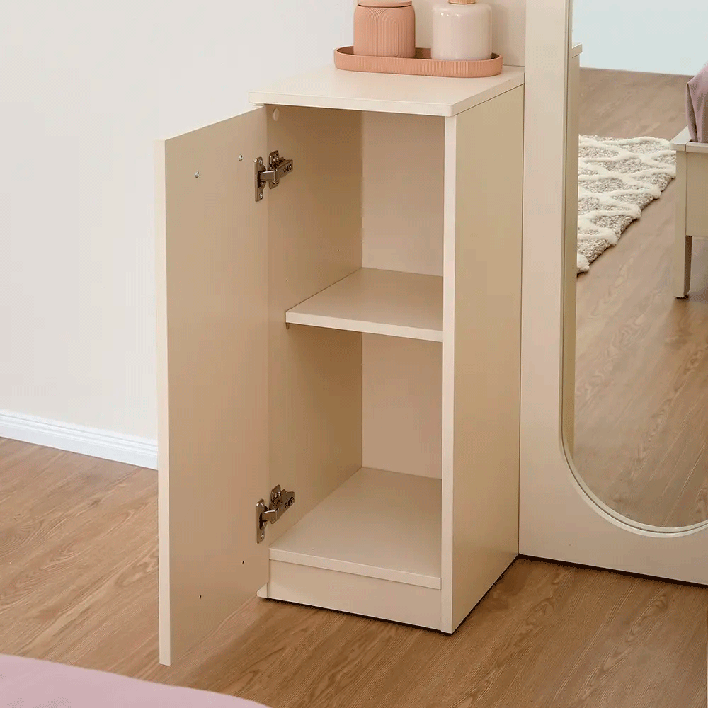 66573 FLORENCE DRESSING TABLE 70CM IV PB WITH FOIL FINISHED 