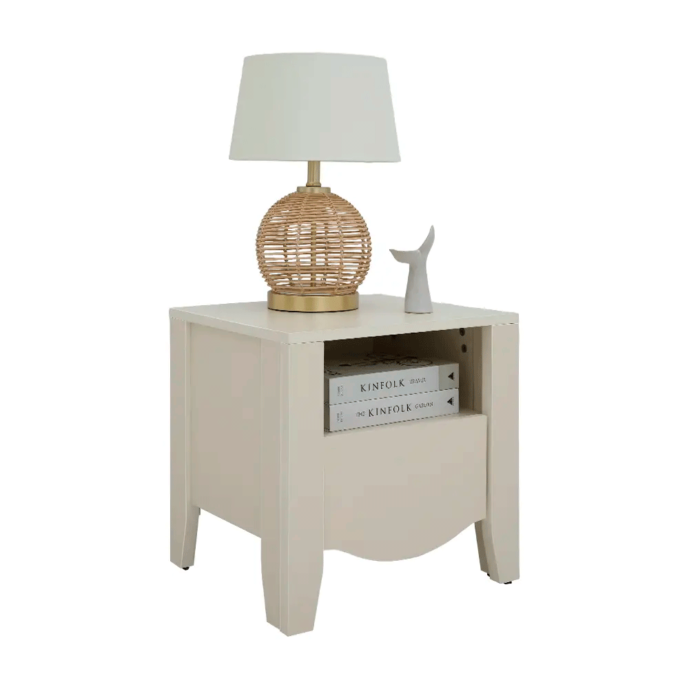 66574 FLORENCE NIGHT TABLE IV PB WITH FOIL FINISHED 