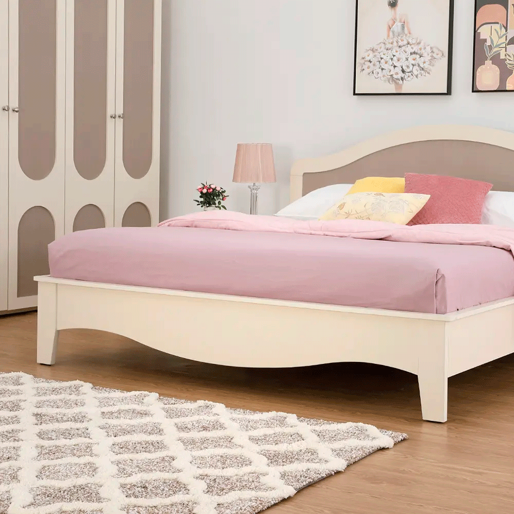 66575 FLORENCE BED 6 FT. IV/FBW PB WITH FOIL FINISHED 
