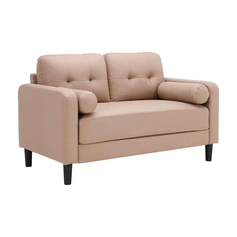 66577 RAFFY FABRIC SOFA 2/S LBN FABRIC UPHOLSTERED, PLASTIC LEGS 